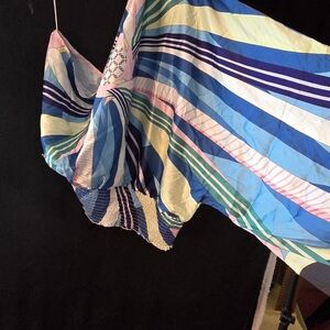 Fashion Nova Multicolor Sea Side Blouse Top